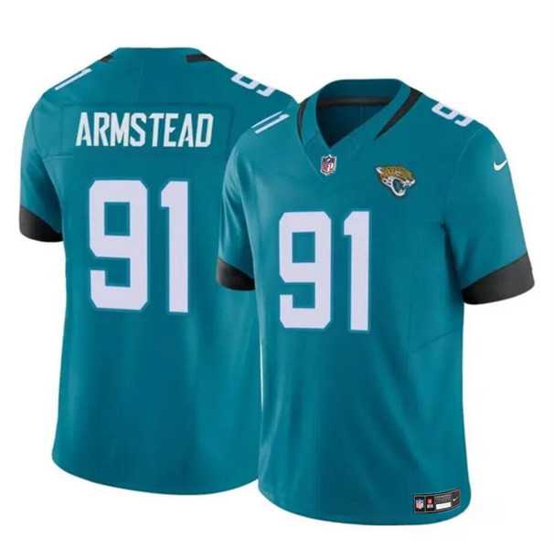 Men & Women & Youth Jacksonville Jaguars #91 Arik Armstead Teal 2024 F.U.S.E Vapor Untouchable Limited Football Stitched Jersey